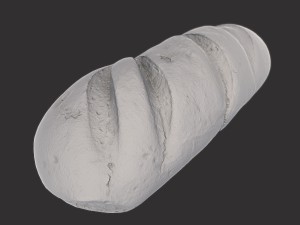 white loaf of bread Modelo 3D