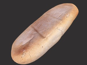 white loaf of bread Modelo 3D