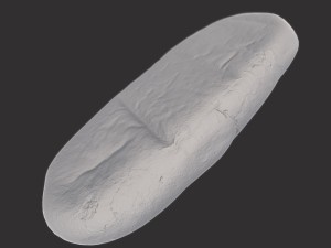 white loaf of bread Modelo 3D