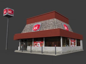 jack in the box restaurant 3Dモデル