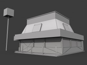 jack in the box restaurant Model 3D