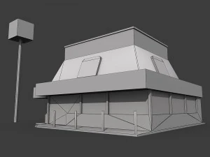 jack in the box restaurant 3D Model