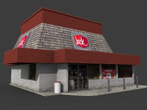 jack in the box restaurant Model 3D
