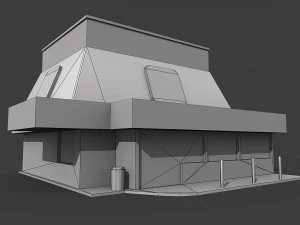 jack in the box restaurant 3D Model