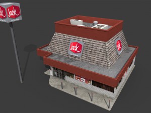 jack in the box restaurant Model 3D