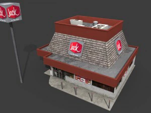 jack in the box restaurant 3D Model