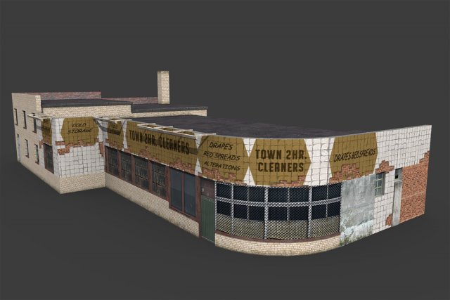 abandoned laundry Modelo 3D .c4d .max .obj .3ds .fbx .stl .blend 