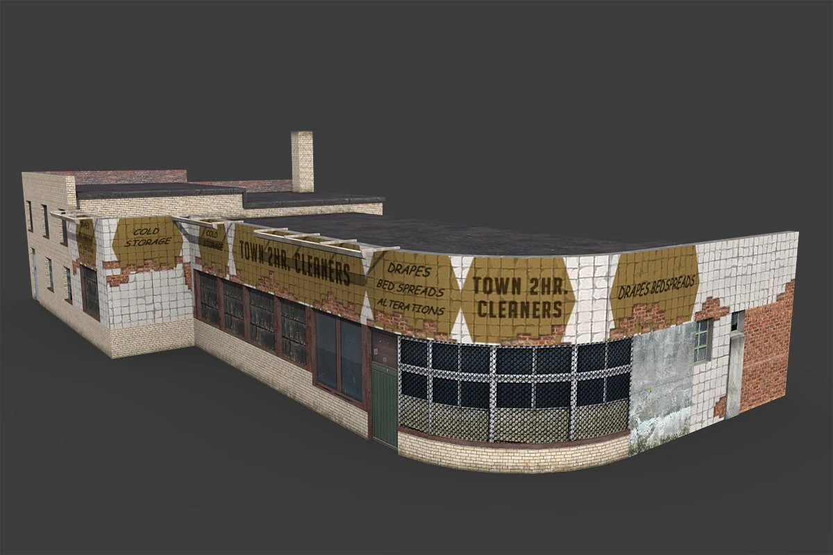 abandoned laundry 3D Model .c4d .max .obj .3ds .fbx .stl .blend 
