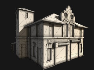fire department building Modelo 3D