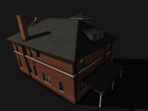 fire department building Modelo 3D