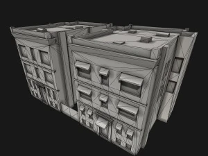 two downtown buildings 3D Model
