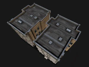 two downtown buildings 3D Model