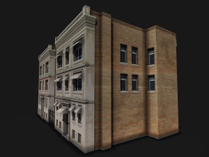 two downtown buildings 3D Model