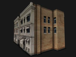 two downtown buildings 3D Model