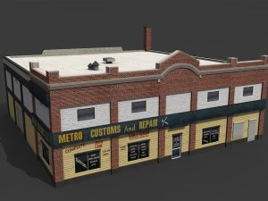 oficina de reparação de automóveis Modelo 3D