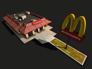 mcdonalds restaurant Model 3D