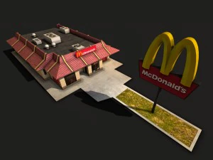 mcdonalds restaurant 3D Model