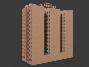 figueroa hotel building 3Dモデル