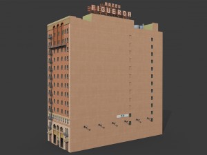 figueroa hotel building 3D Model
