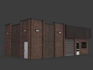car workshop building 3D Model