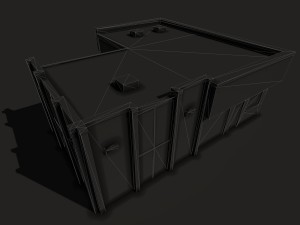car workshop building Model 3D