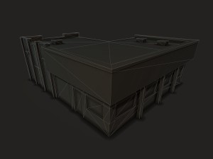 car workshop building Model 3D