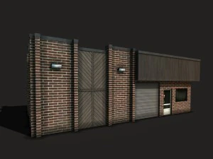 car workshop building 3D Model