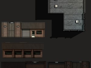 car workshop building Model 3D