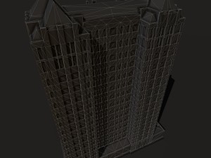 detroit abandoned skyscraper 3D Model