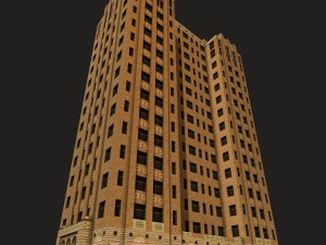 detroit abandoned skyscraper 3D Model
