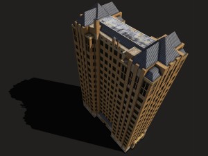 detroit abandoned skyscraper 3D Model