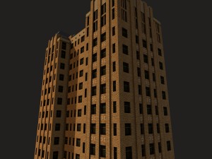 detroit abandoned skyscraper 3D Model
