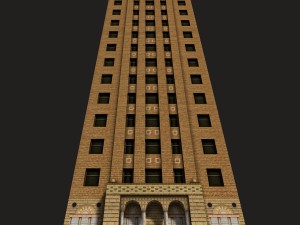 detroit abandoned skyscraper 3D Model