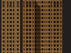 detroit abandoned skyscraper 3D Model
