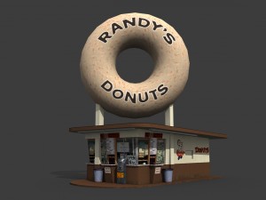 randys donuts restaurant 3Dモデル