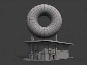 randys donuts restaurant 3D मॉडल
