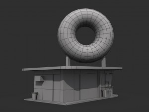 randys donuts restaurant 3D मॉडल