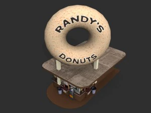 randys donuts restaurant 3D Model