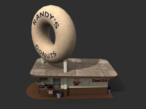 randys donuts restaurant 3D Model