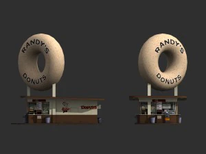 randys donuts restaurant 3D Model