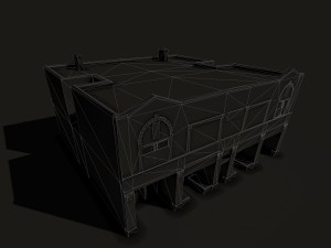 derelict brick house Modelo 3D