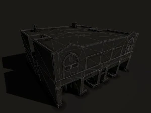 derelict brick house 3D Model