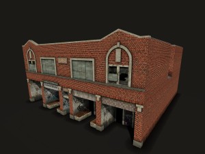 derelict brick house Modelo 3D