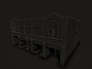 derelict brick house Modelo 3D