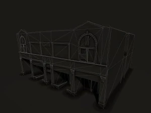 derelict brick house 3D Model