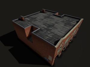 derelict brick house Modelo 3D