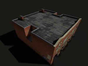derelict brick house 3D Model