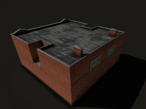 derelict brick house 3D Model