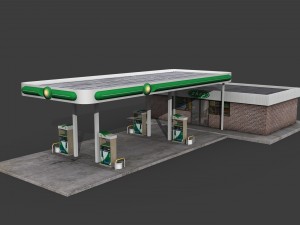 gas station 3Dモデル
