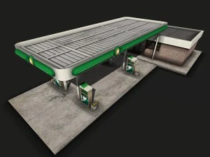 gas station 3D Model